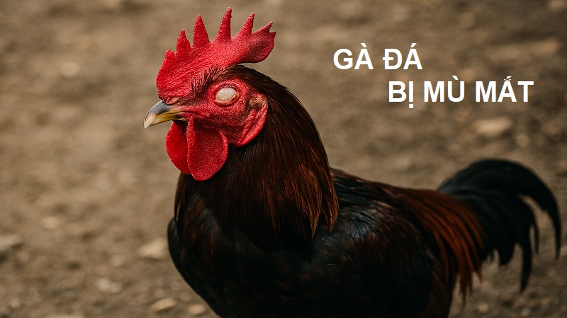 Có nhiều lý do khiến gà bị đá mù mắt